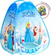 Barraca infantil Pop Up Princesas do gelo - Acompanha 50 bolinhas coloridas