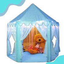 Barraca infantil tenda iluminada castelo com luzes azul Barraca infantil tenda iluminada castelo com luzes azul