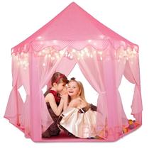 Barraca Infantil Tenda Iluminada Com Luzes Led Castelo Princesas Dobrável Barraca Infantil Tenda Iluminada Com Luzes Led Castelo Princesas Dobrável