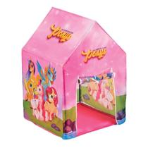 Barraca Infantil Toca Dobrável Cabana Criança Menino Menina Rosa Azul