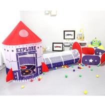 Barraca Infantil Toca Túnel 3 Em 1 Espacial