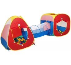 Barraca infantil Toca Túnel infantil 3x1 colorida - Tent - tnt