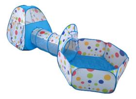 Barraca Infantil Toca Túnel Piscina Bolinhas Bw158 Vermelho