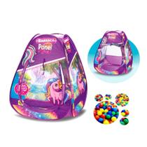 Barraca instantanea infantil ponei com bolinhas samba toys