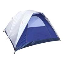 Barraca NTK Dome 5 pessoas Cinza e Azul Camping espaçosa, excelente ventilação, costuras seladas, fácil transporte