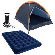Barraca Panda 3 Pessoas NTK + Colchão Casal Bestway + Bomba de Ar