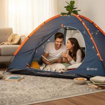 Barraca Panda Iglu 3 Pessoas Azul com Proteção UV e Fácil Montagem para Camping e Praia