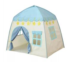 Barraca Tenda Casa Infantil Dobrável - Azul Com Branco