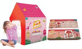 Barraca Toca Casinha Cabana Infantil Clube das Meninas Rosa Fácil de Montar Divertido