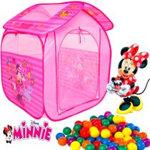 Barraca Toca Infantil Casa Toquinha Criança Menina Minnie Dobrável Com Bolinhas Barraca Toca Infantil Casa Toquinha Criança Menina Minnie Dobrável Com Bolinhas
