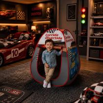Barraca Toca Infantil Dobrável Corrida Divertida Menino Vermelho