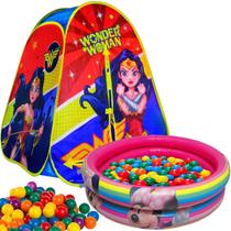 Barraca Toca Infantil Toquinha Criança Menina Mulher Maravilha Dobrável Com Bolinhas Piscina Banheira Inflável Minnie 21 Litros Barraca Toca Infantil Toquinha Criança Menina Mulher Maravilha Dobrável Com Bolinhas Piscina Banheira Inflável Minnie 21 Litros