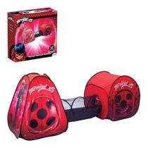 Barraca tunel Miraculous Ladybug com 100 bolinhas - Art Brink