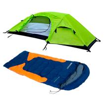 Barraca Windy 1 Pessoa Coluna dágua 2500mm + Saco de Dormir Freedom Baixas Temperatura Azul/Laranja Barraca Windy 1 Pessoa Coluna dágua 2500mm + Saco de Dormir Freedom Baixas Temperatura Azul/Laranja