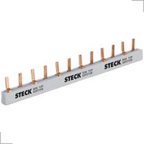 Barramento Bifásico 12 Polos 6+6 Em Cobre 80A 440VAC Steck Barramento Bifásico 12 Polos 6+6 Em Cobre 80A 440VAC Steck