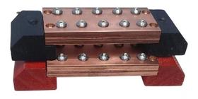 Barramento De Cobre 10 Vias Duplo 2 X1/4 Barramento De Cobre 10 Vias Duplo 2 X1/4