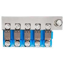 Barramento para conectar 5 porta-fusíveis modulares para Mega-fusível Victron Barramento para conectar 5 porta-fusíveis modulares para Mega-fusível Victron