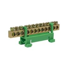 Barramento para Trilho DIN 12 Ligações Terra com base Verde Rohdina Barramento para Trilho DIN 12 Ligações Terra com base Verde Rohdina
