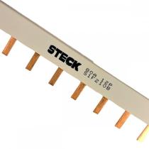 Barramento Steck Monofasico Din Para 12 Disjuntores 80A. - S1F210B Barramento Steck Monofasico Din Para 12 Disjuntores 80A. - S1F210B