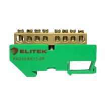 Barramento Terra 08 Furos Para Trilho Din Com Suporte Terra