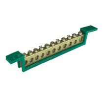 Barramento Terra Verde 11 Terminais Fixo 890 1190mm STECK