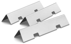 Barras aromatizantes para grelhar QuliMetal 15,3" em aço inoxidável, pacote com 3 unidades