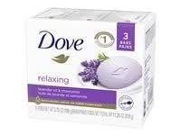 Barras de Beleza Dove - Óleo Relaxante de Lavanda e Camomila (90g - Pacote com 3)