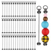 Barras de chaveiro frisáveis PEUTIER Metal DIY 50 unidades cinza