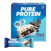 Barras de proteína, biscoitos e cremes de proteína pura, 50 g, pacote com 12