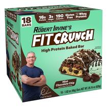 Barras de Proteína Fit Crunch 18 Unidades Sabor Menta con Chispas de Chocolate