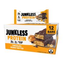 Barras de Proteína Junkless Chocolate e Pasta de Amendoim 15 g de Proteína