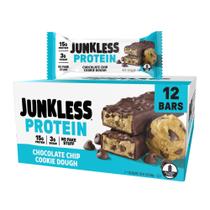 Barras de Proteína Junkless Sabor Cookie Dough com Gotas de Chocolate 15 g