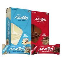 Barras de proteína NuGo Original, iogurte de baunilha e chocolate 30x30g