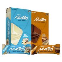 Barras de proteína NuGo Original, iogurte de baunilha e manteiga de amendoim