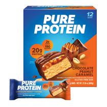 Barras de proteína, proteína pura, chocolate e amendoim, caramelo 50g x 12 Barras de proteína, proteína pura, chocolate e amendoim, caramelo 50g x 12