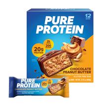 Barras de proteína Pure Protein Chocolate Manteiga de Amendoim 50g x 12 Barras de proteína Pure Protein Chocolate Manteiga de Amendoim 50g x 12