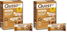Barras de Proteína Quest Mini Sabor Cookie Dough com Chocolate Chips 14 Unidades Barras de Proteína Quest Mini Sabor Cookie Dough com Chocolate Chips 14 Unidades