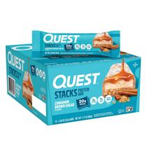 Barras de proteína Quest Stacks sabor canela e açúcar mascavo 12 unidades Barras de proteína Quest Stacks sabor canela e açúcar mascavo 12 unidades
