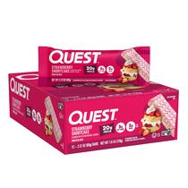 Barras de proteína Quest Strawberry Shortcake 20g de proteína 12 unidades