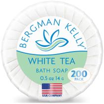 Barras de sabão BERGMAN KELLY White Tea 15 ml, pacote com 200 unidades, tamanho de viagem Barras de sabão BERGMAN KELLY White Tea 15 ml, pacote com 200 unidades, tamanho de viagem