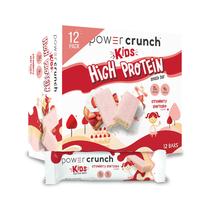 Barras de Wafers Proteicos Power Crunch Kids Sabor Bolo de Morango Pacote com 12 Unidades Barras de Wafers Proteicos Power Crunch Kids Sabor Bolo de Morango Pacote com 12 Unidades