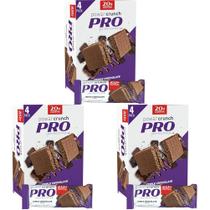 Barras de Waffle Proteico Power Crunch PRO, Snacks Ricos em Proteína com Sabor Delicioso, Triplo Chocolate, 57 g (4 Unidades) (Pacote com 3)