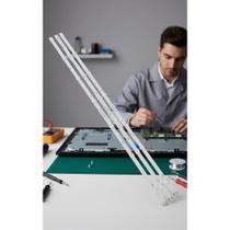 Barras LED TV 43" Reparo Iluminação Queimada - Kit 3 Peças
