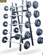 Barras montadas injetadas - 12 a 30kg - Santiago Fit