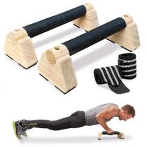 Barras Parallettes de Madeira ManManLine para Flexão 30 cm Barras Parallettes de Madeira ManManLine para Flexão 30 cm