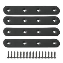 Barras planas Alise 12,7 cm em aço inoxidável, 3 mm de espessura, 4 peças Barras planas Alise 12,7 cm em aço inoxidável, 3 mm de espessura, 4 peças