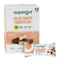 Barras prebióticas Supergut GLP-1 Reforçando o Chocolate com Manteiga de Amendoim Barras prebióticas Supergut GLP-1 Reforçando o Chocolate com Manteiga de Amendoim