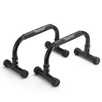 Barras Push Up Bar Teclor Parallettes para L-sit 660LBS pretas Barras Push Up Bar Teclor Parallettes para L-sit 660LBS pretas