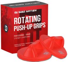 Barras Rotativas para Flexão Calistenia WOD Nation Metal Vermelho Barras Rotativas para Flexão Calistenia WOD Nation Metal Vermelho