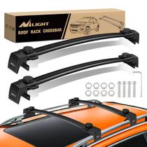 Barras transversais Nilight Roof Rack adequadas para Jeep Compass MP 2017 2018 2019 2020 2021 com trilhos elevados e nivelados, ponto fixo, barras transversais de alumínio ajustáveis para transporte de carga, caixa de bagagem, tenda de caiaque, snowboard